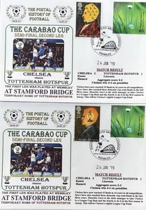 Chelsea vs Tottenham Hotspur Carabao Cup 2er Set 2019 Dawn First Day Covers - Bild 1 von 1