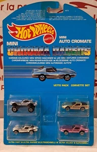 HOTWHEELS 1/87  MINI AUTO CROMATE  VETTE PACK CORVETTE SET  MATTEL 1989 - Foto 1 di 2