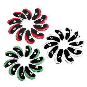 10pcs/set Neoprene Golf Club Iron Head Covers Set Headcovers Outdoor Sports - Picture 1 of 9