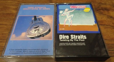 DIRE STRAITS 2 CASSETTE TAPE LOT BROTHERS IN ARMS + TWISTING BY POOL EXC TESTED - Image 1 of 4