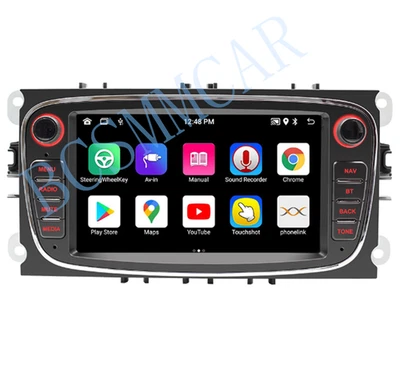 Double 2 Din Stereo Radio Fit For Ford Focus 2004-2012 For Apple Carplay Video Foto 1 de 4