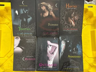 A House of Night Novels Hardcover Books Lot Of 6 by P. C. Cast PB Vampires Used - Image 1 of 4