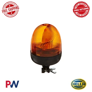 Hella Flex Mount Amber 12V Halogen H1 Bulb KL Rotacompact Rotating Beacon - Picture 1 of 2