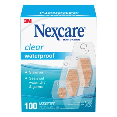 Vendajes impermeables transparentes Nexcare: vendajes surtidos / 100 unidades (claro) *100 co Foto 1 de 4
