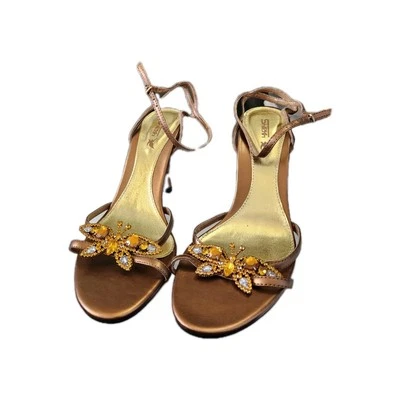 Zapato de vestir de tacón para dama 10 detalles de mariposa cobre   Foto 1 de 2