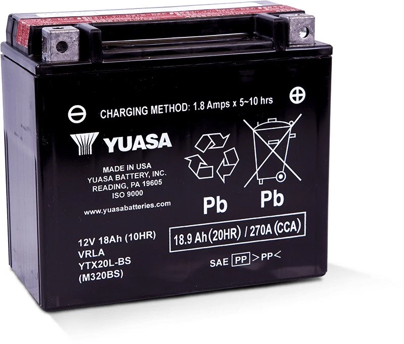 AGM Maintenance Free Battery YTX20L-BS Yuasa YUAM320BS Foto 1 de 2