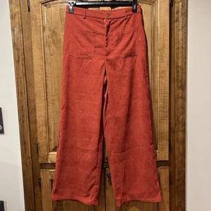 Shein Mod Wide Leg Size Large Burnt Orange NWT Women’s Pants - Picture 1 of 11