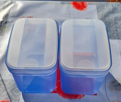 Tupperware 2x Swing Boxen   1,0 l  blau transparent - Bild 1 von 2