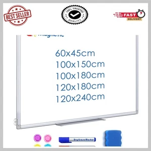 60 x 45 cm Magnetic Dry Erase Whiteboard with Aluminum Frame – Versatile Use - Picture 1 of 9