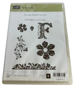 Stampin Up Stempel Set Vintage Vogue Freundlichkeit Freundschaft Karten basteln Schrift - Bild 1 von 8