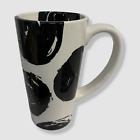 $70 Coton Colors Black/White Brushed Dot Mugs Set of 4