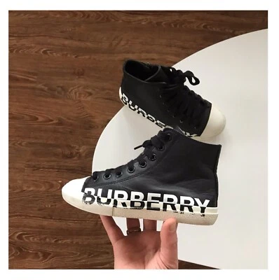 Burberry Luxury Mini Larkhall Zapatos de Cuero Negro Niños Talla EUR 33 Foto 1 de 4