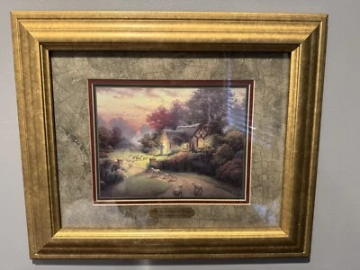Authenticated Thomas Kinkade “The Good Shepherds Cottage” Accent Print In Frame - Изображение 1 из 4