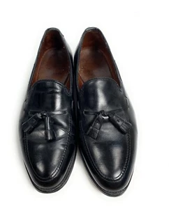 Allen Edmonds Grayson Tassel Loafers Black Leather Size 7.5 - Picture 1 of 10