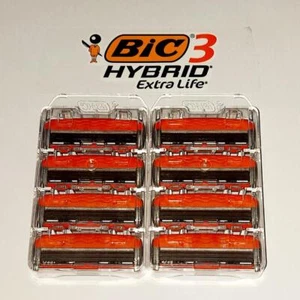BIC 3 Hybrid Men's Razor Refills Replacement Original Genuine 6 8 12 or 20 - Picture 1 of 6