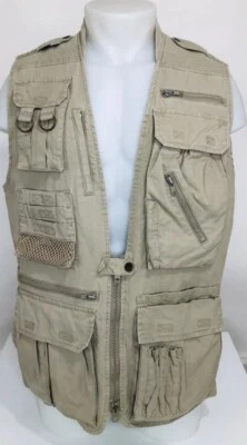 Chaleco de trabajo de caza pesca estilo militar utilitario Banana Republic de colección para hombre mediano Foto 1 de 4