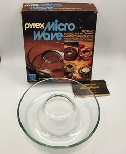 Vintage Pyrex Clear Microwave Conventional Oven Ring Mold 8-5/8" Model M22 Box - Bild 1 von 16