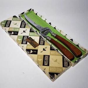 Robeson Stainless Steel Forged Game Poultry Shears Germany Wood Handles 3921 Box - Picture 1 of 21