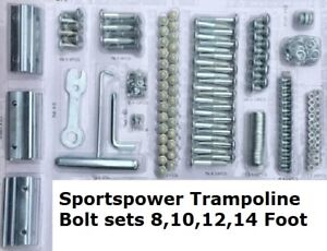 IN STOCK New Sportspower Trampoline Fixings, Bolts, Screws, 14 12 10 8 6 Ft