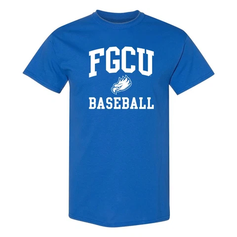 FGCU Eagles Arch Logo Baseball T-Shirt - Royal Cover