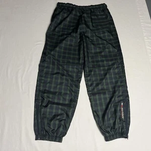 Pantaloni vintage Tommy Hilfiger atletica leggera da uomo taglia XL frangivento verde a quadri anni '90 - Foto 1 di 7