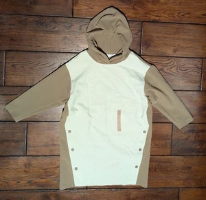 ZARA KIDS Girls Sz 8 Years 128cm Pullover Trench Coat Hoodie Jacket Brown Ivory - Picture 1 of 11