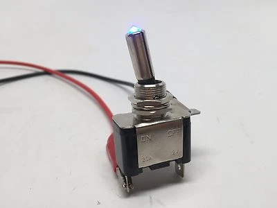 PACTRADE MARINE Marine Boat Automotive Car 12V 20A Blue Dot LED Toggle Switch SPST ON/OFF