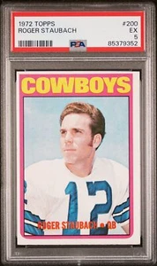 Roger Staubach 1972 Topps Football Rookie Card #200 Graded PSA 5 85379352 - Picture 1 of 1