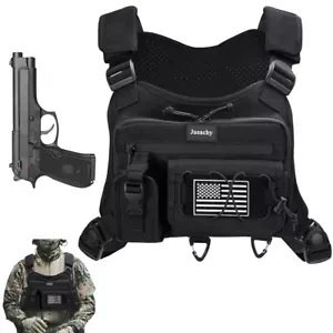 Marsupio da uomo tattico Chest Rig Bag Recon Kit Pack Combat Front Chest Marsupio - Foto 1 di 12