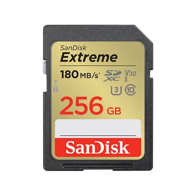 Tarjeta de memoria SanDisk 256 GB Extreme SDXC UHS-I - SDSDXVV-256G-GNCIN Foto 1 de 2