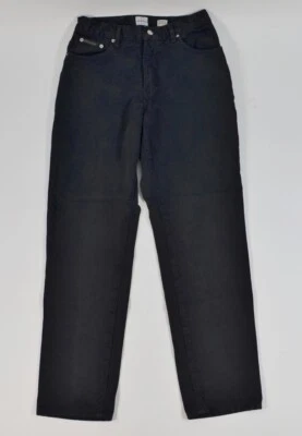 Pantalones de mezclilla para mujer Calvin Klein de colección originales calce recto negros años 90 Y2K talla 12 Foto 1 de 4