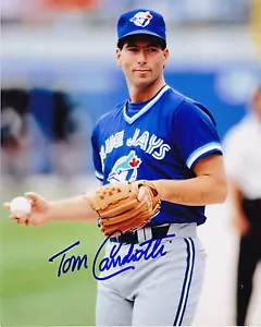 TOM CANDIOTTI TORONTO BLUE JAYS ACTION SIGNED 8x10 - Picture 1 of 1