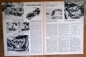 Indian Chief Motorcycle 1951 - artículo original de prueba en carretera - Imagen 1 de 1