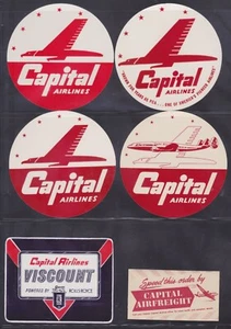 CAPITAL AIRLINES BAGGAGE LABEL COLLECTION AVIATION - Picture 1 of 1