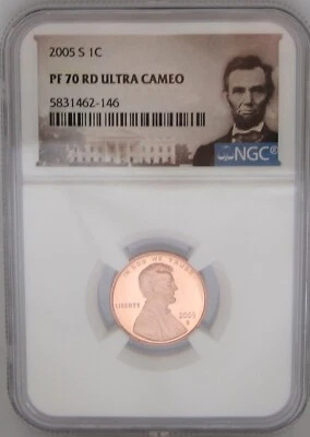 2005-S Lincoln Memorial Cent NGC PF70 RED ULTRA CAMEO - Perfect GEM GRADED PROOF - Image 1 of 4