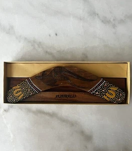Australian Aboriginal Boomerang Hand Painted 14" - Picture 1 of 5