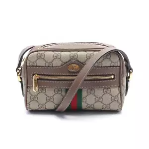 GUCCI Ophidia GG Supreme Shoulder Bag 517350 canvas Beige Brown Used Women - Picture 1 of 7