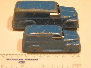 Antique, Vintage,Tootsietoy matching Blue Vans, delivery trucks,1950's - Picture 1 of 5