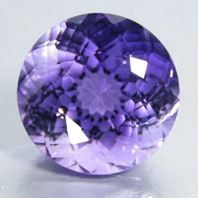 28.55Cts Excelente Amatista Natural 19MM Redondo Corte Mágico Colección Gema Ref VDO Foto 1 de 4