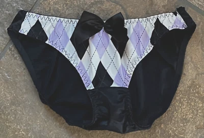 224 ENRICO GIGLI Italia Pequeño Alto Brillo Satinado Esmoquin Lazo Satinado Bikini Panty Nuevo sin Etiquetas Foto 1 de 4