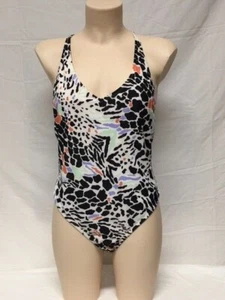 Women's NWT Volcom Are Zoo Ready One-Piece Swimsuit Multicolor - Picture 1 of 6