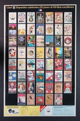 Lot (2) Original Chef Boyardee Baseball posters - meas. 21.75 x 34 & 24 x 36 in. - Image 1 of 2