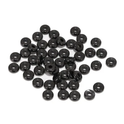 100pcs Stainless Steel Black Flat Round Beads Spacer Beads for Jewelry Making - Image 1 of 4