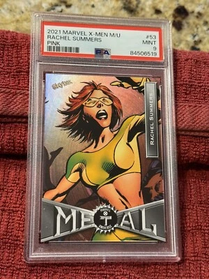 2021 Upper Deck Marvel Metal Universe Rachel Summers Pink Parallel /75 PSA 9 SP - Image 1 of 3