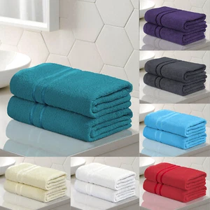Luxury Soft Cotton Bath Sheet Towel Set Pack of 2 Large 75 x 140 CM - Absorbent - Picture 1 of 62