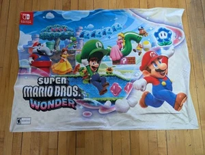 Super Mario Bros Wonder - Fabric Banner/Poster 48 x 34 - Excellent Condition - Picture 1 of 1