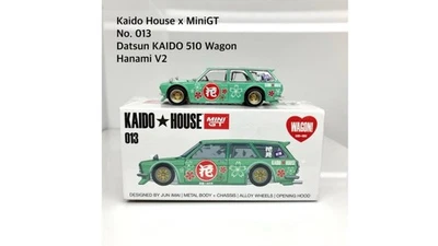 Kaido House x Mini GT Datsun Kaido 510 Vagón Hanami V1 Verde KHMG013 Foto 1 de 4