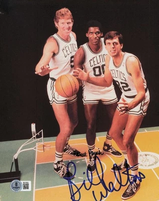 Foto firmada por Bill Walton y Robert Parish 8x10 Boston Celtics Beckett #BS12924 Foto 1 de 2