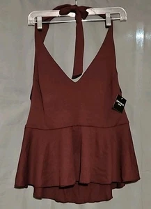 Spanx Swim - Damen Piqué Full Neckholder Tankini - Mulberry - Größe XL - Bild 1 von 3