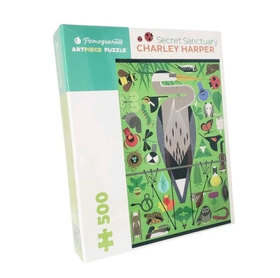 Pomegranate Charley Harper Secret Sanctuary 500pc Jigsaw Puzzle New Sealed - Image 1 of 4